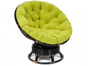 Кресло-качалка Papasan w 23/01 B с подушкой Antique brown, флок Олива в Верхнем Уфалее - verhnij-ufalej.магазин96.com | фото