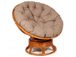 Кресло-качалка Papasan w 23/01 B с подушкой Cognac, экошерсть Коричневый в Верхнем Уфалее - verhnij-ufalej.магазин96.com | фото