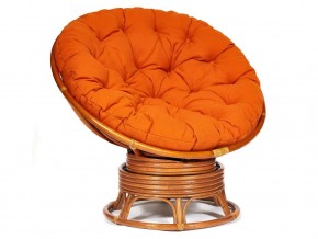 Кресло-качалка Papasan w 23/01 B с подушкой Cognac, ткань Оранжевый в Верхнем Уфалее - verhnij-ufalej.магазин96.com | фото