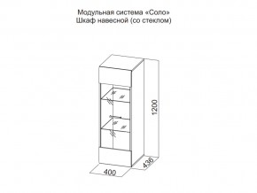 Шкаф навесной (со стеклом) в Верхнем Уфалее - verhnij-ufalej.магазин96.com | фото